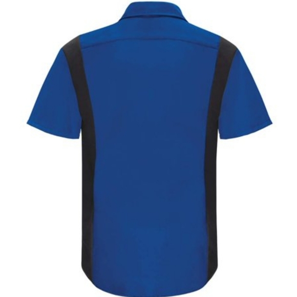 Red Kap Short Sleeve Performance Plus Automotive Shop Shirt, Royal Blue - Picture 3 of 6